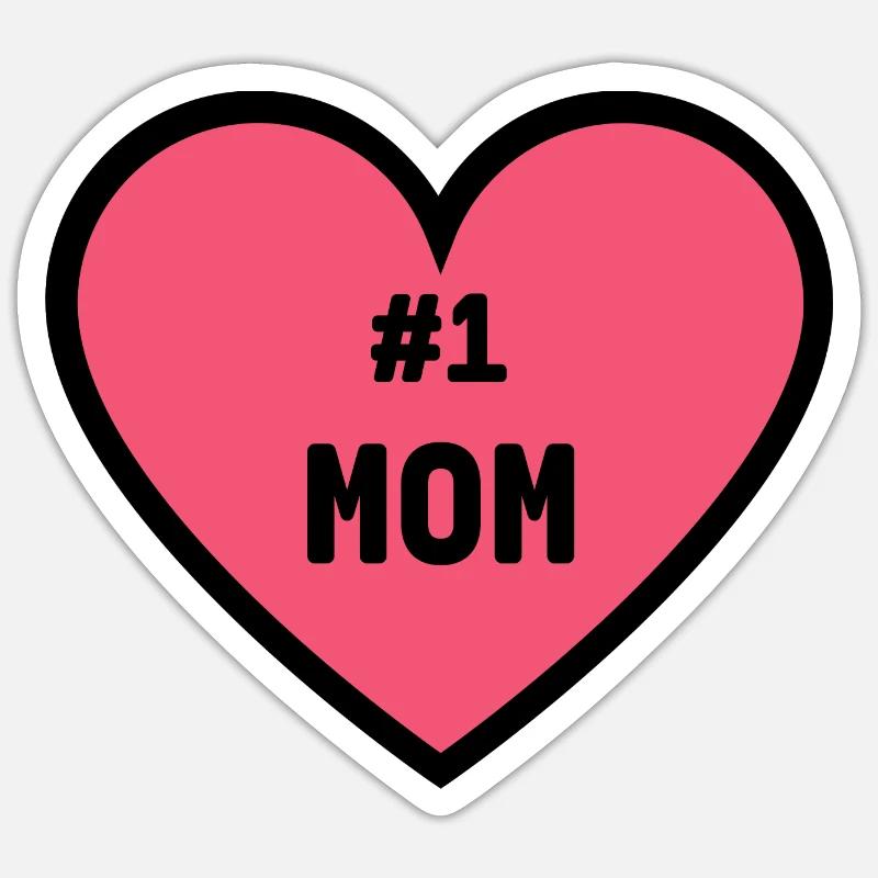#1 MUTTER - Sticker Größe S (10 x 10 cm) - Mattweiß