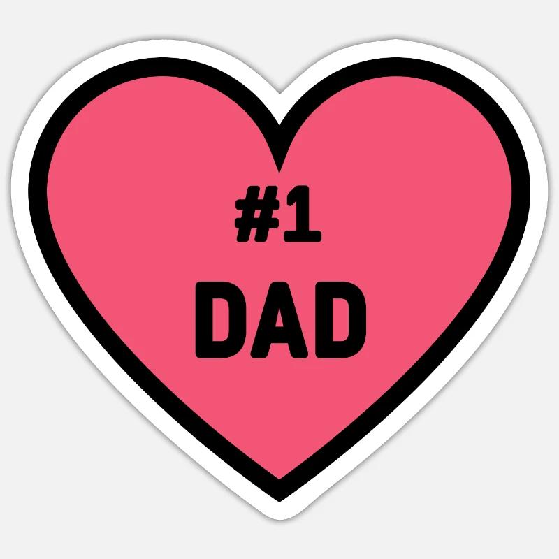 #1 DAD - Sticker taille S (10 x 10 cm) - blanc mat