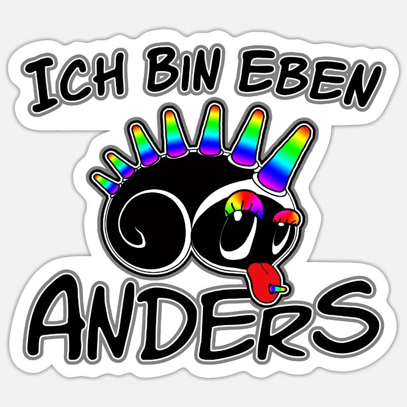 Ich bin eben anders Sticker Größe S (10 x 10 cm)