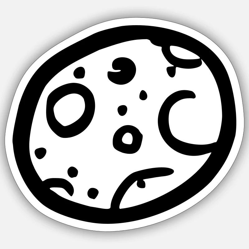 space moon Sticker taille S (10 x 10 cm)