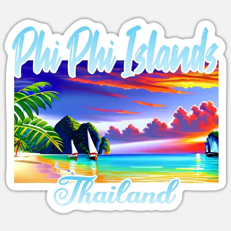 Phi Phi Island Thaïlande Sticker taille S (10 x 10 cm)