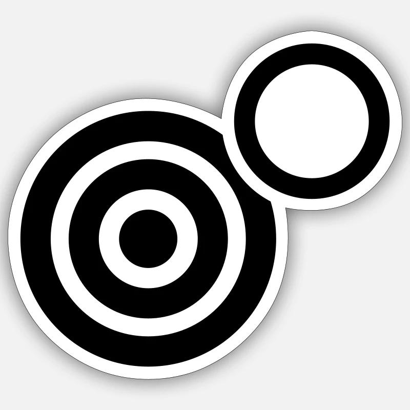 target 23 - Sticker Größe S (10 x 10 cm) - Mattweiß