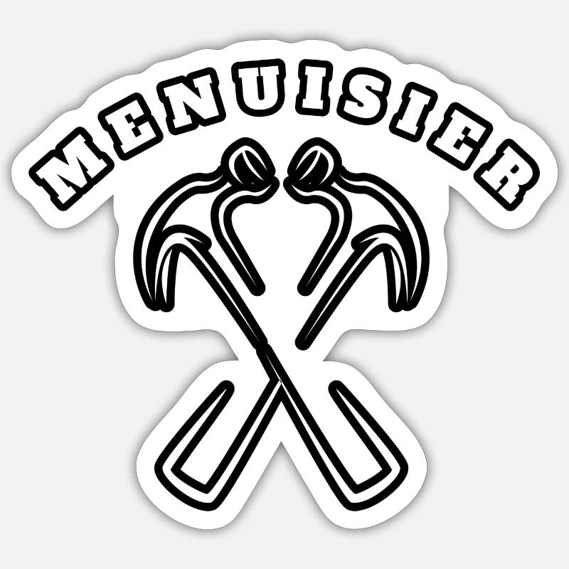 Logo menuisier Sticker taille S (10 x 10 cm)