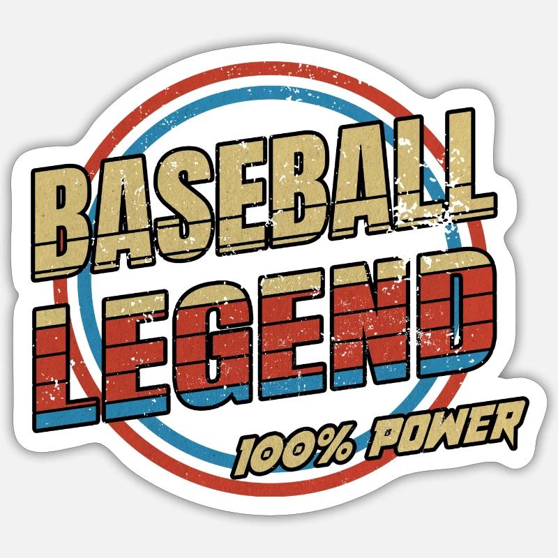 Baseball legend - Sticker size S (10 x 10 cm) - white matte