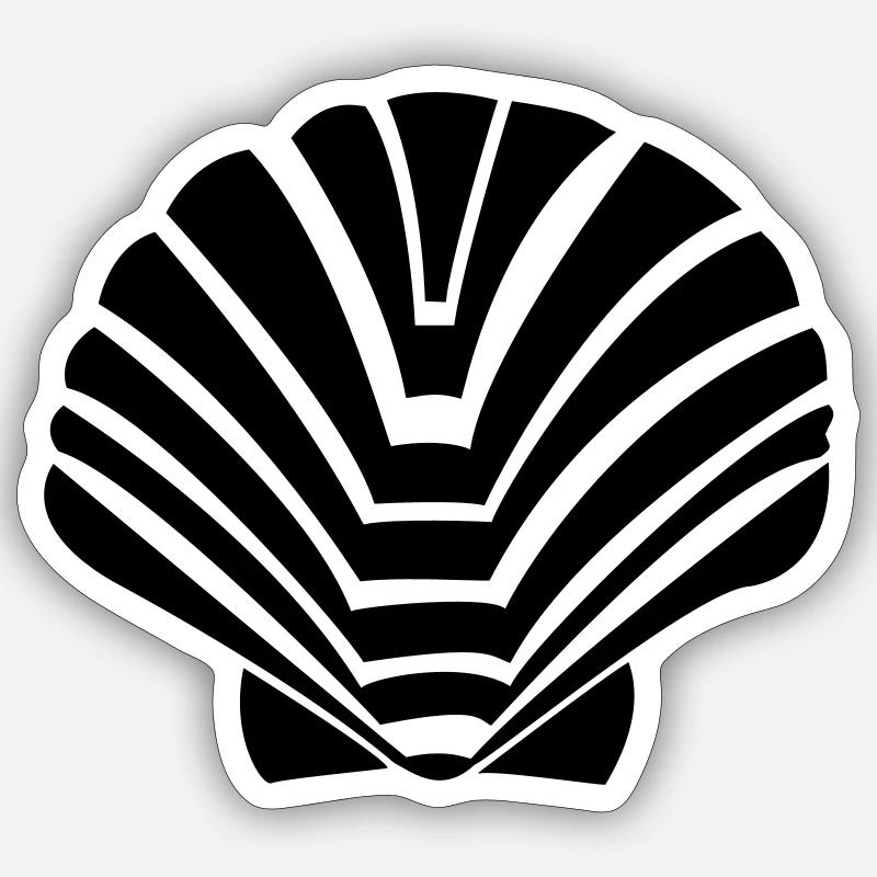 Heiliger Jacques - Sticker Größe S (10 x 10 cm) - Mattweiß