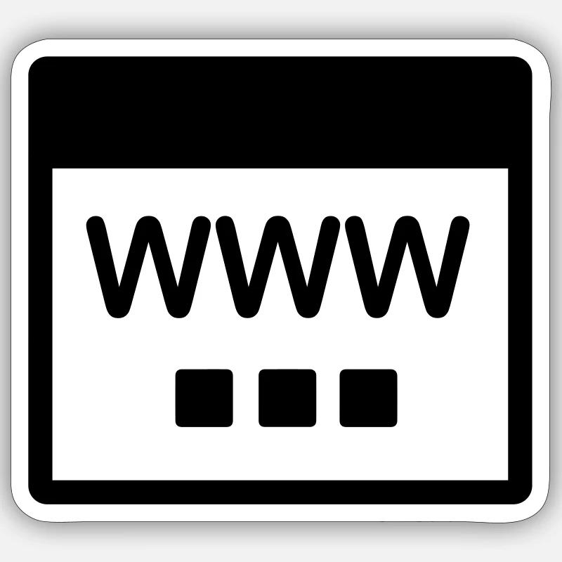 Webseite Webadresse URL Webspace Icon Symbol Sticker Größe S (10 x 10 cm)