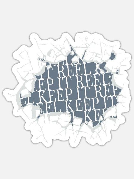 fish hook baltic sea rainbow trout cool sea jokes - Sticker Größe S (10 x 10 cm) - Mattweiß