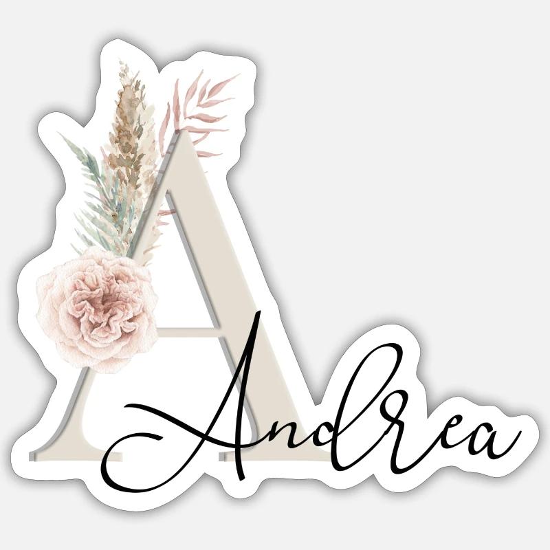 Andrea! Nom Boho Sticker taille S (10 x 10 cm)