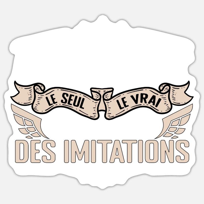 Assistant le seul Assistant le vrai Assistant - Sticker taille S (10 x 10 cm) - blanc mat