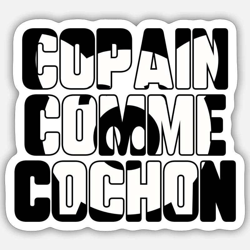 Copain comme cochon Sticker taille S (10 x 10 cm)