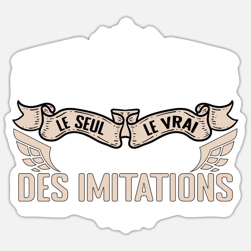 Cascadeur le seul Cascadeur le vrai Cascadeur - Sticker taille S (10 x 10 cm) - blanc mat