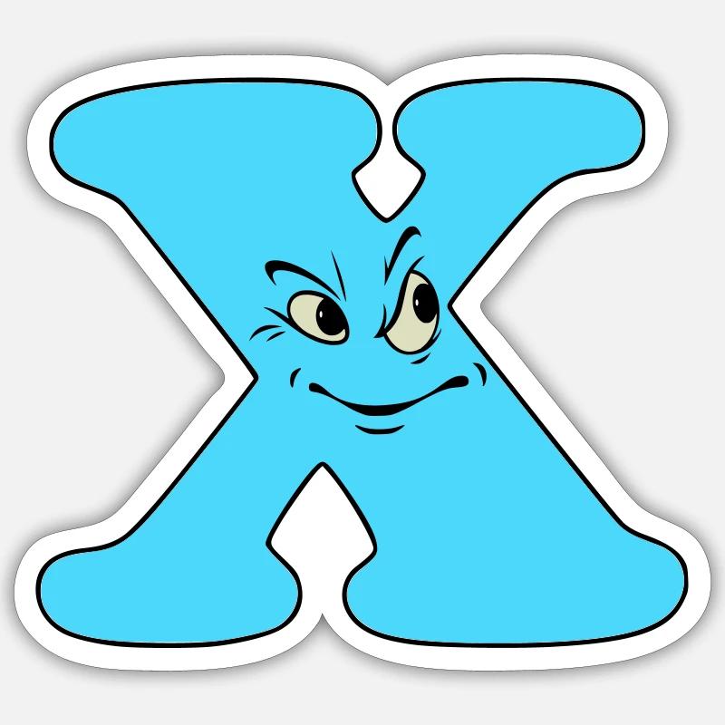 X - Sticker Größe S (10 x 10 cm) - Mattweiß