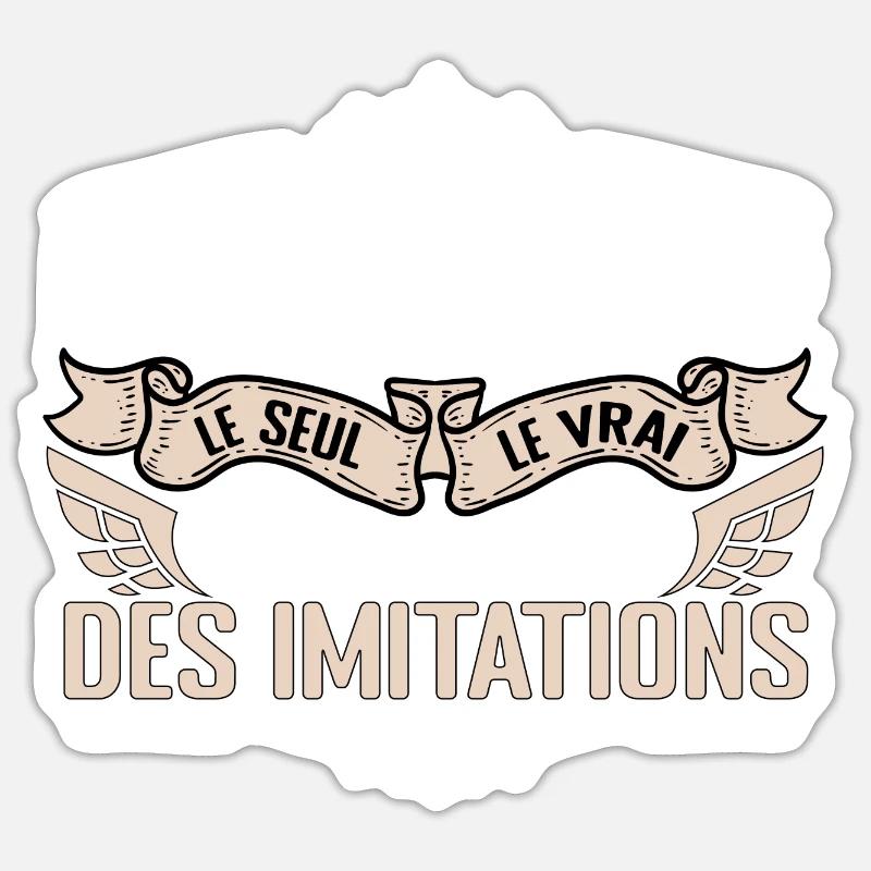 Danseur le seul Danseur le vrai Danseur - Sticker taille S (10 x 10 cm) - blanc mat