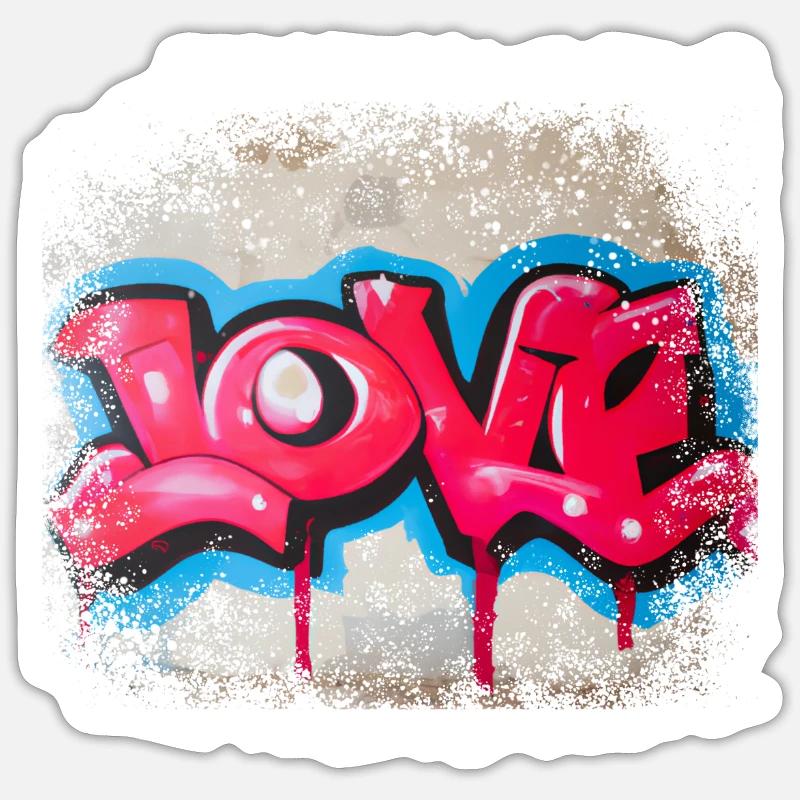 Graffiti Love Sticker size S (10 x 10 cm)