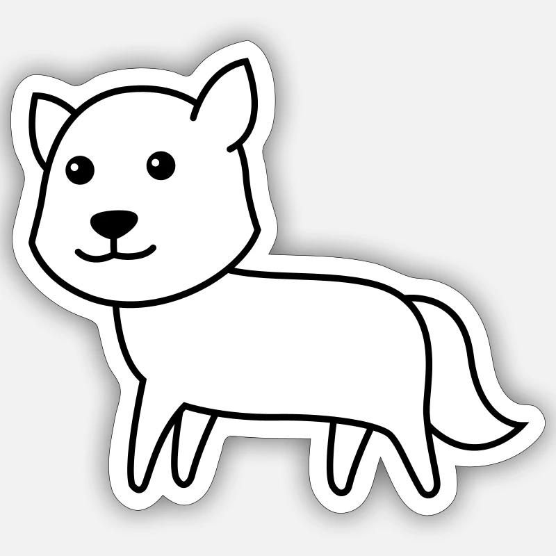 Wolf Comic Tier Sticker Größe S (10 x 10 cm)