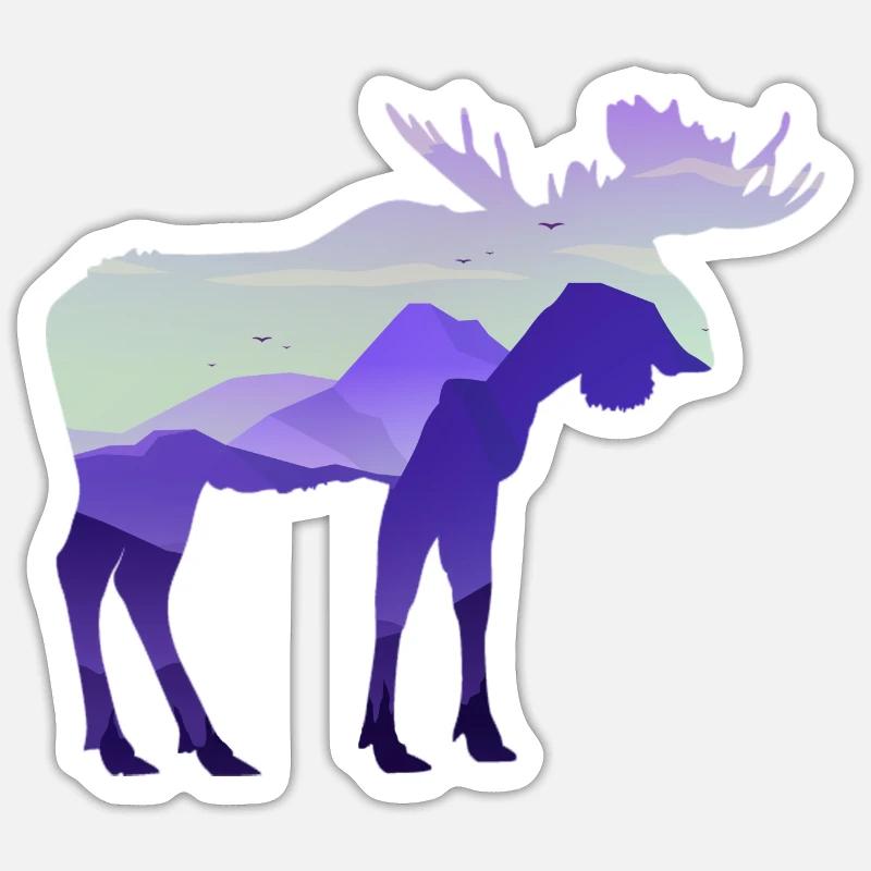 Moose Sticker size S (10 x 10 cm)