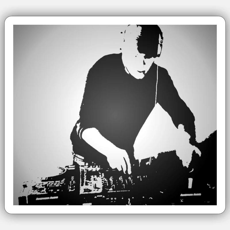 Dj Sticker Größe S (10 x 10 cm)