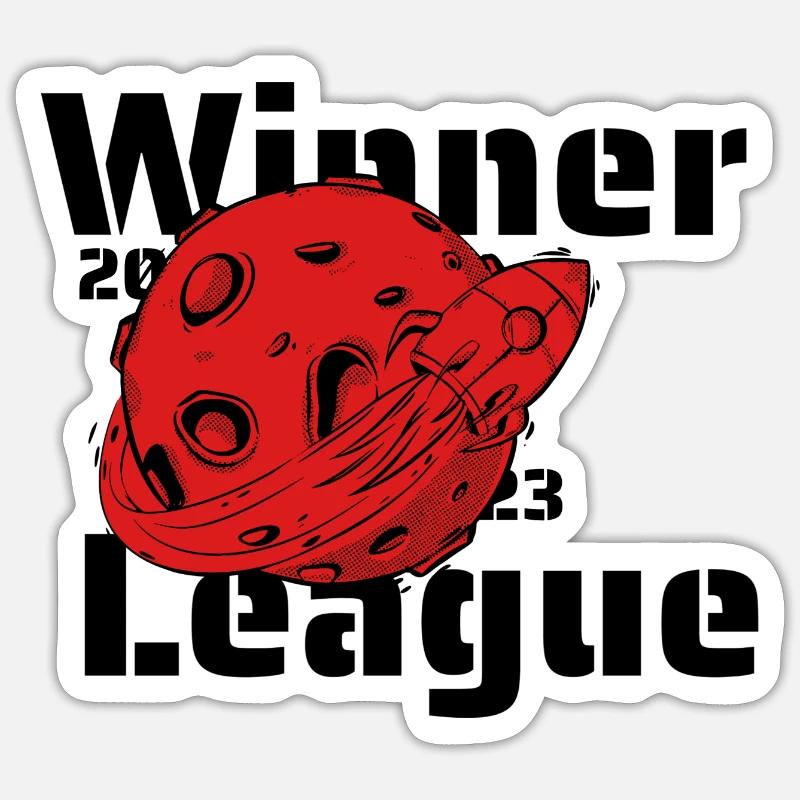 Gagnant - Sticker taille S (10 x 10 cm) - blanc mat