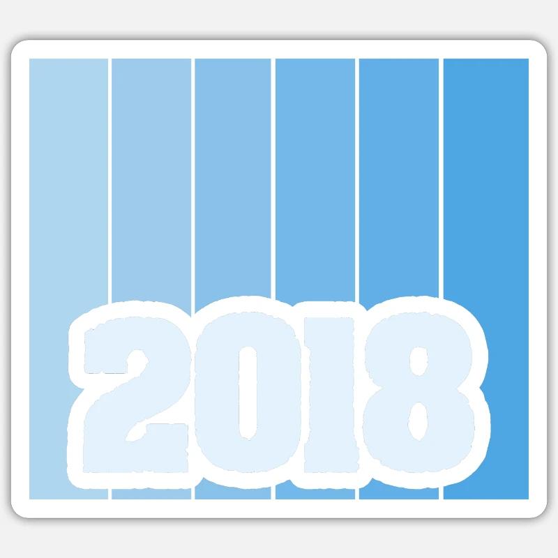 2018 - Sticker size S (10 x 10 cm) - white matte