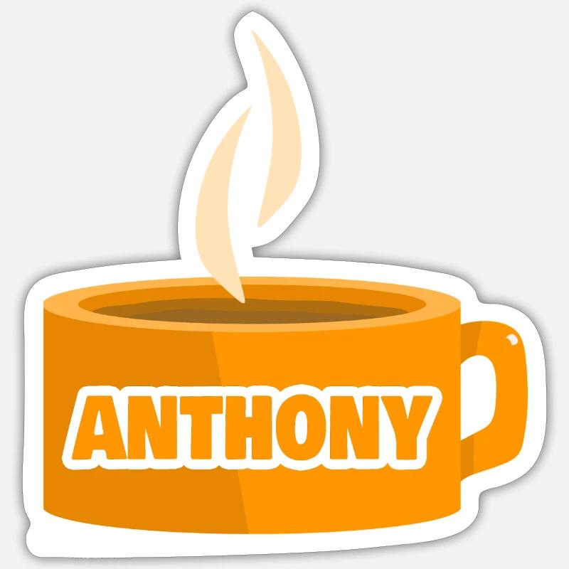 Cafe Anthony - Sticker size S (10 x 10 cm) - white matte