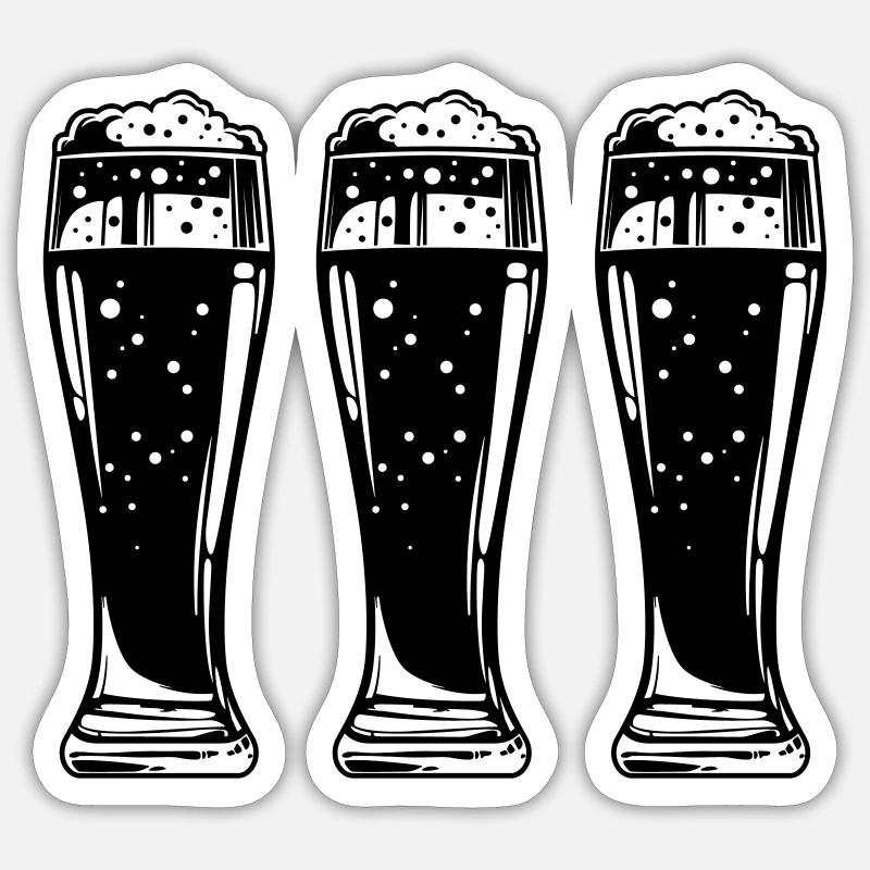 Beer - Sticker size S (10 x 10 cm) - white matte