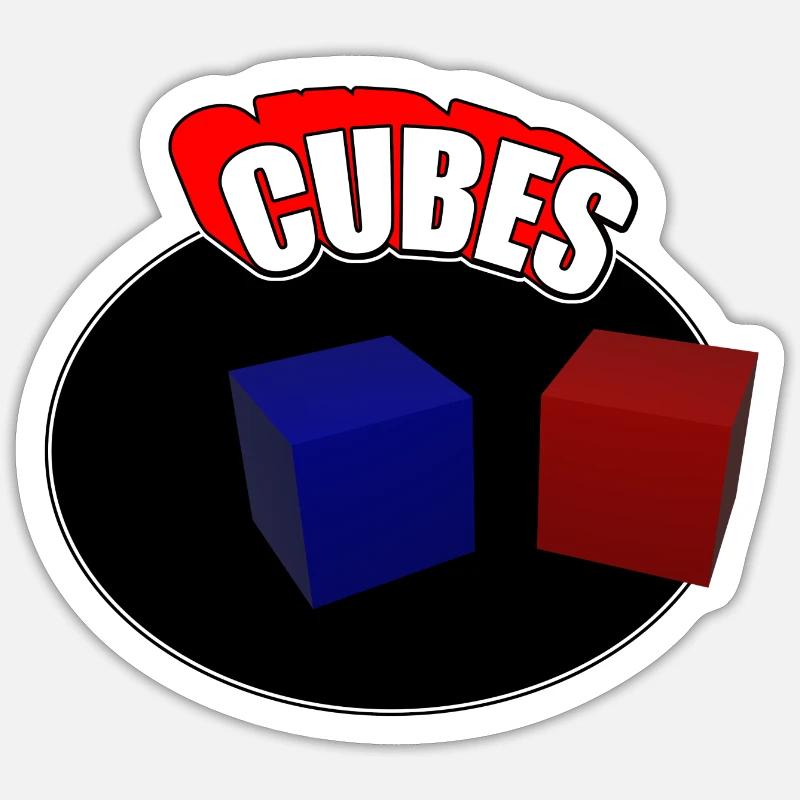 CUBES - Sticker Größe S (10 x 10 cm) - Mattweiß