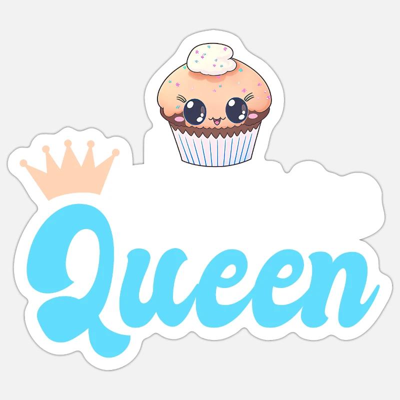Cupcake Baking Baker - Sticker taille S (10 x 10 cm) - blanc mat