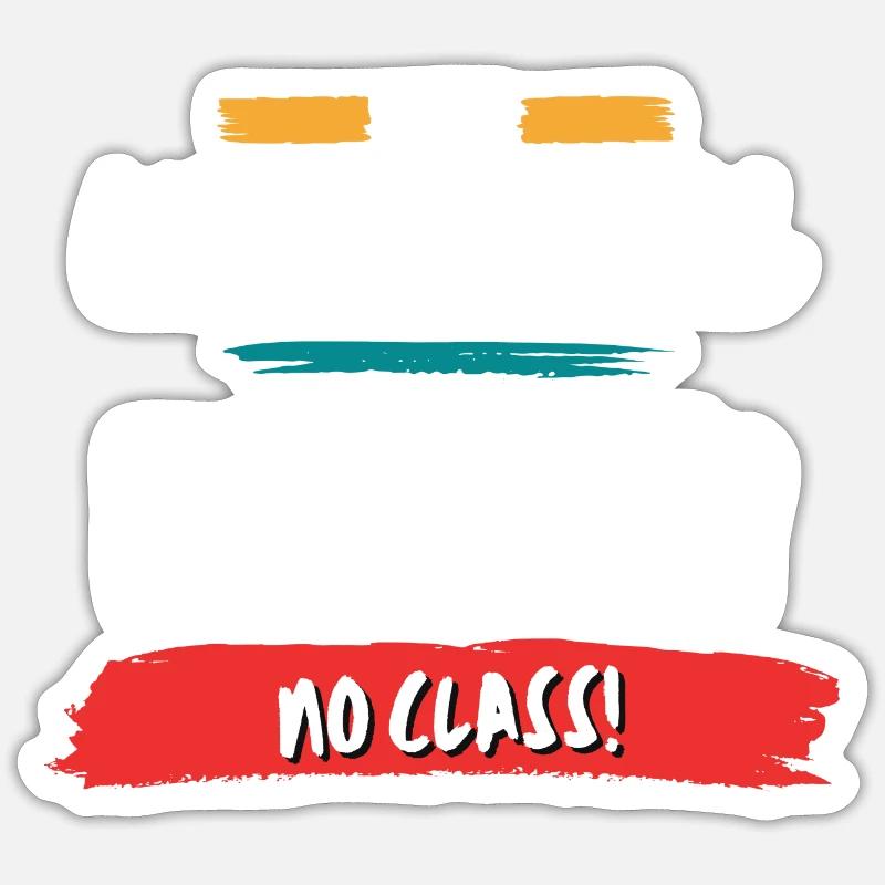 Pas de classe - Sticker taille S (10 x 10 cm) - blanc mat