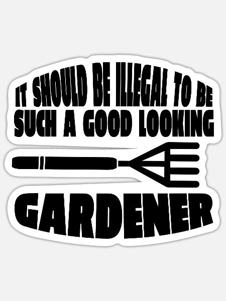 Garten Geschenk Gärtner Hobbygärtner Obstgarten - Sticker Größe S (10 x 10 cm) - Mattweiß