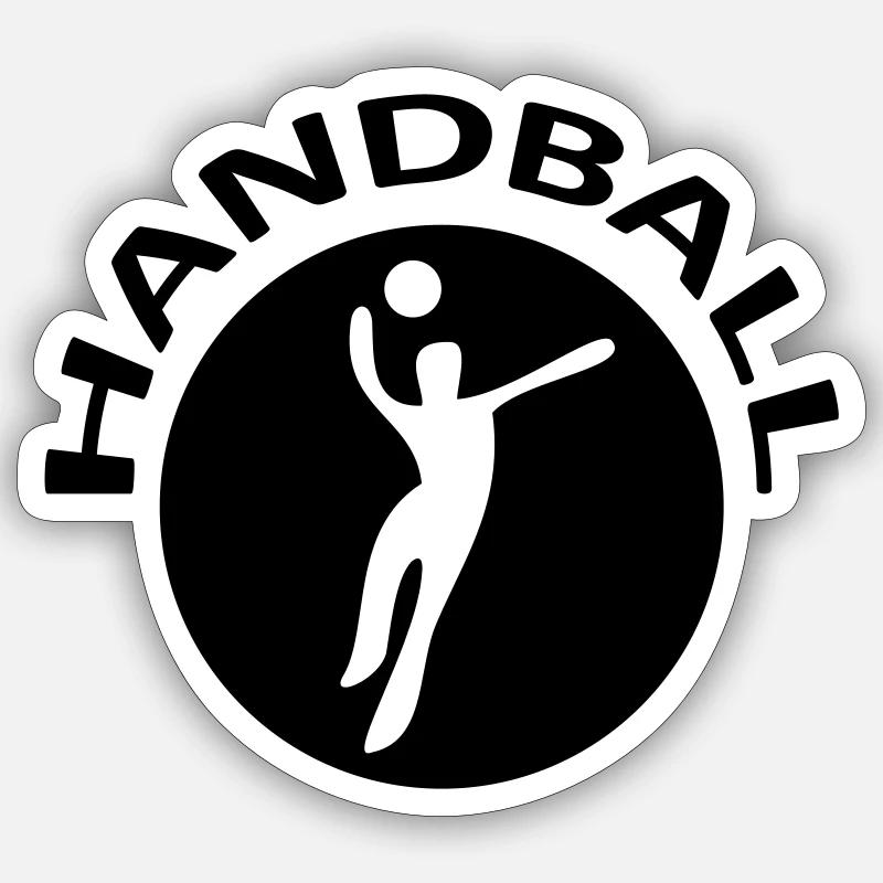 Handball - Sticker size S (10 x 10 cm) - white matte