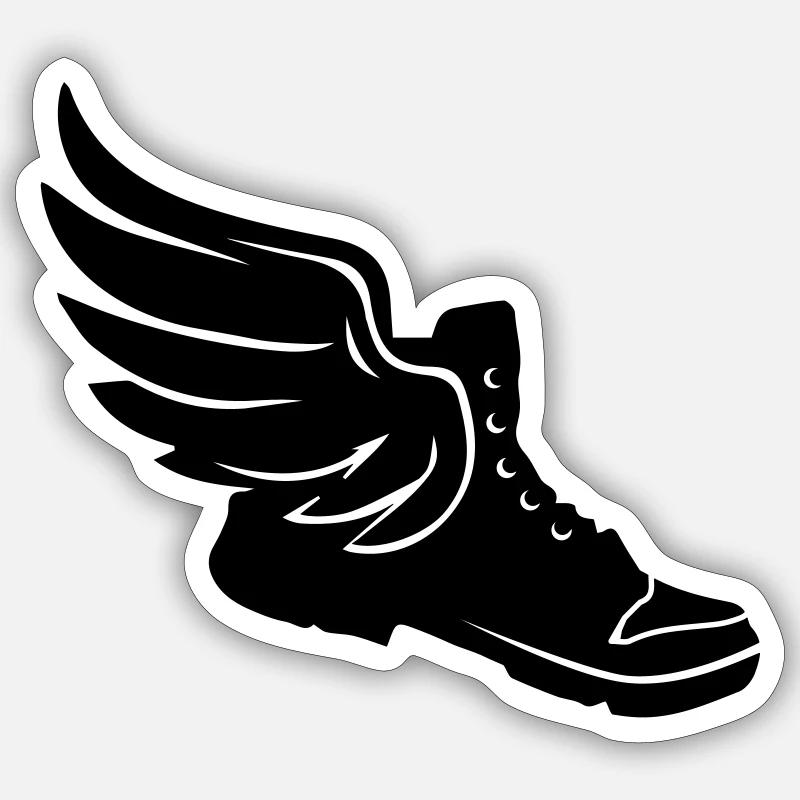 flying shoe Sticker size S (10 x 10 cm)