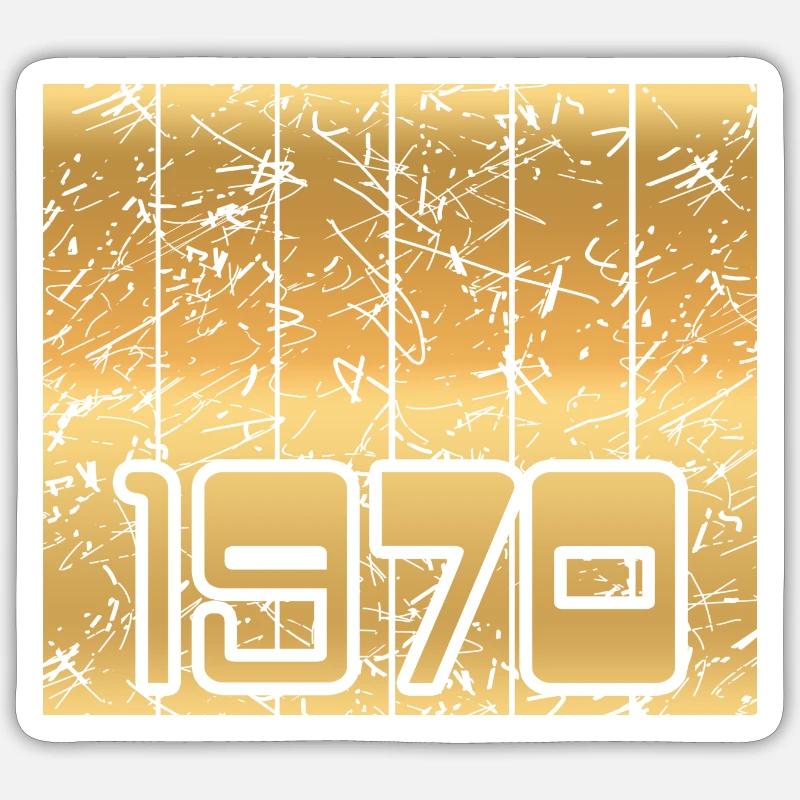 Born 1970 - Sticker size S (10 x 10 cm) - white matte