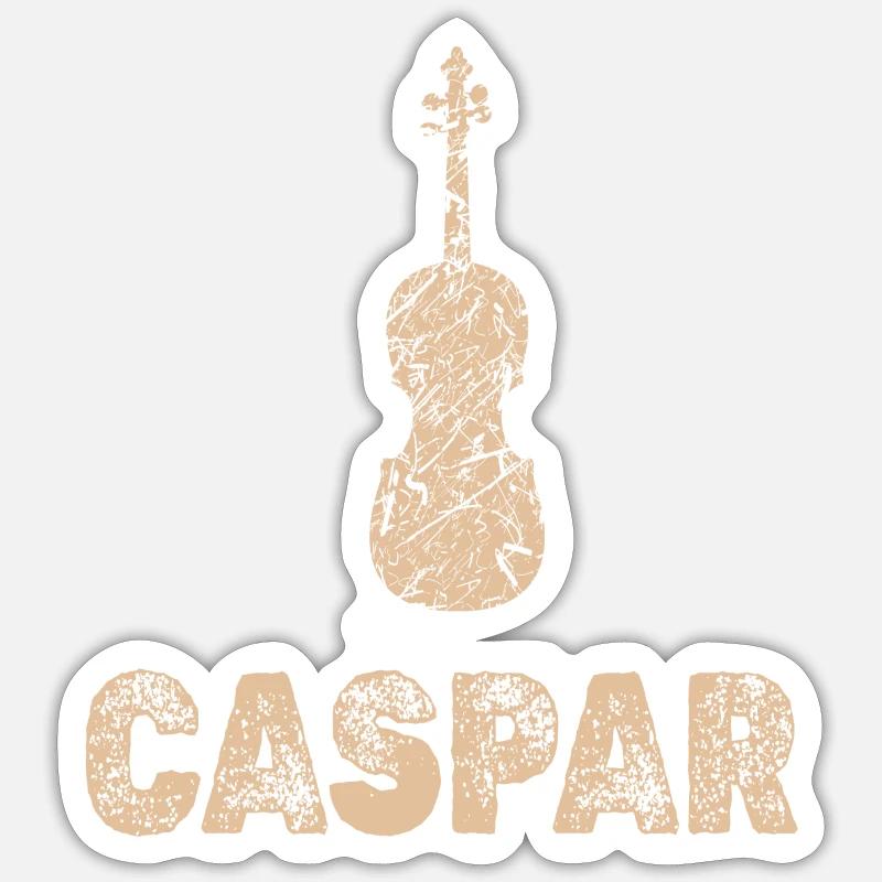 Cello Caspar - Sticker size S (10 x 10 cm) - white matte