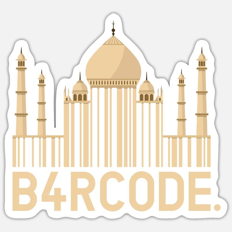 B4RCODE. Taj Mahal Sticker size S (10 x 10 cm)