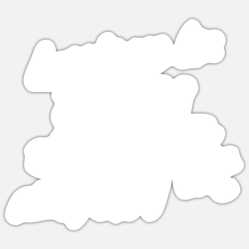 Glücklich sein heißt mit einer Katze zu kuscheln Sticker Größe S (10 x 10 cm)