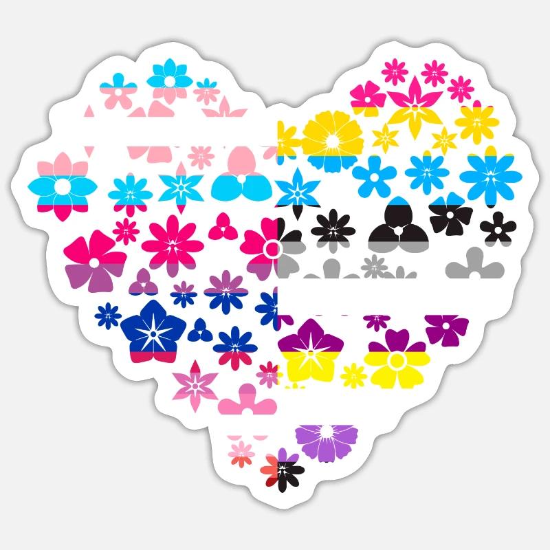 Trans Pansexual Lgbt Lesbisch Bisexual - Sticker Größe S (10 x 10 cm) - Mattweiß