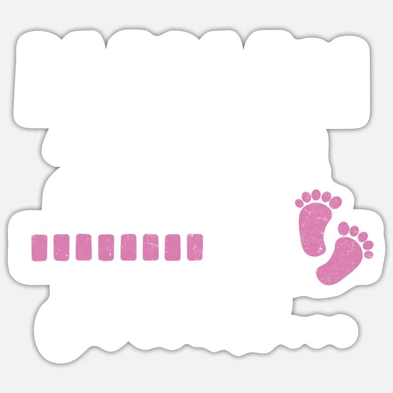 Maman 2024 En Cours - Sticker taille S (10 x 10 cm) - blanc mat