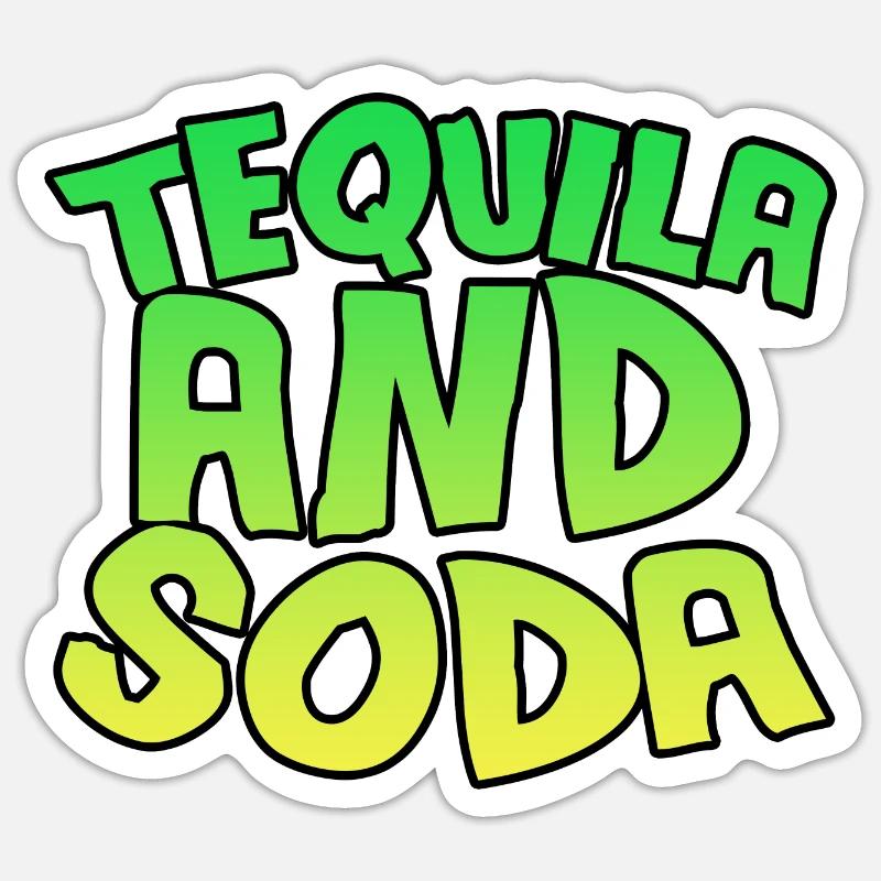 Tequila And Soda 3 - Sticker size S (10 x 10 cm) - white matte