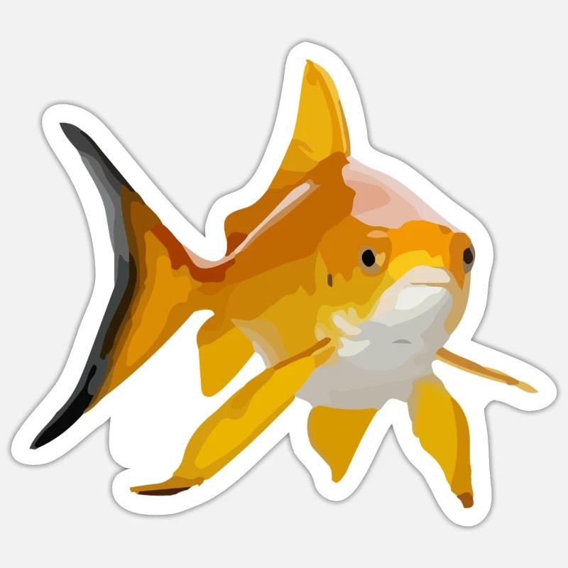 Goldfisch Sticker Größe S (10 x 10 cm)