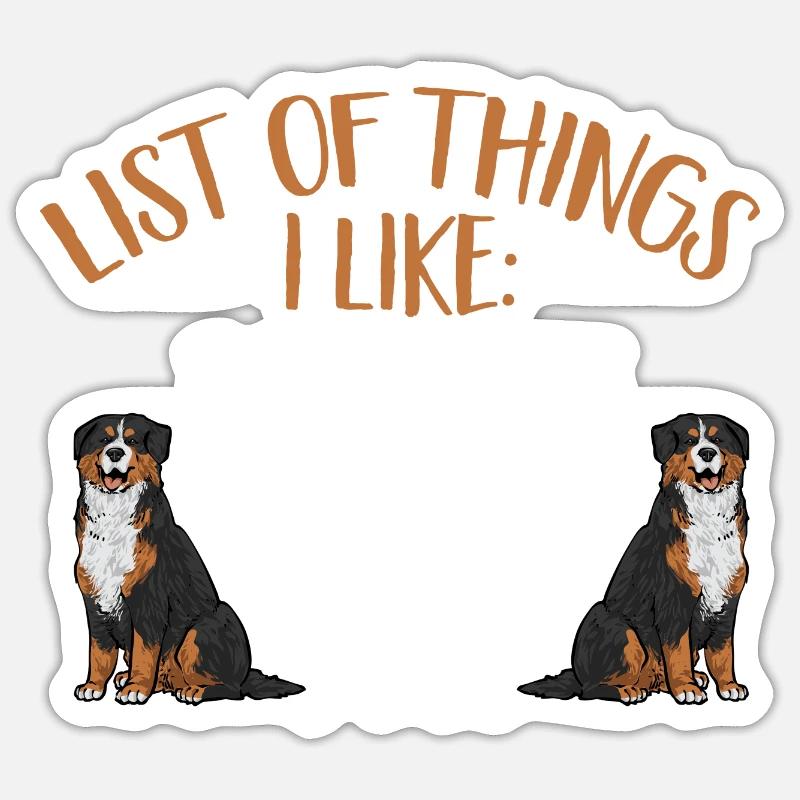 Bouvier bernois - Sticker taille S (10 x 10 cm) - blanc mat