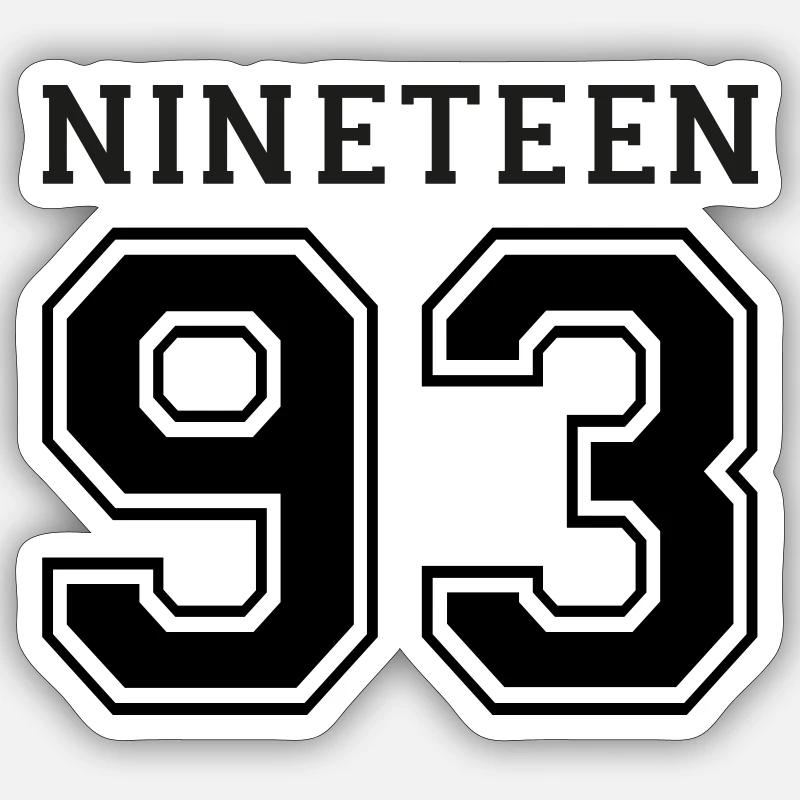 1993 - Sticker size S (10 x 10 cm) - white matte