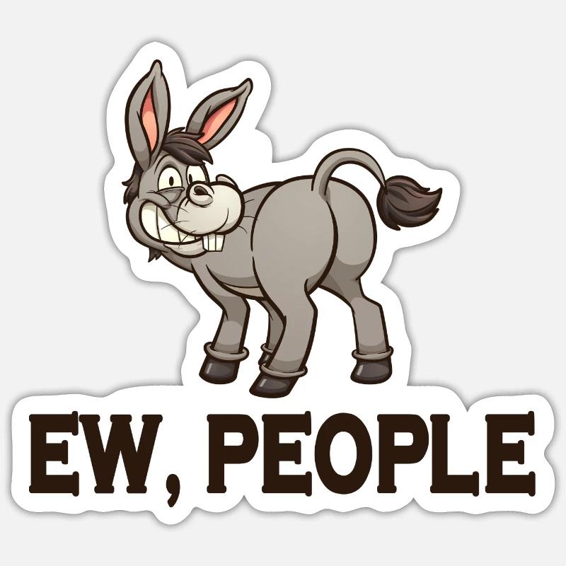 Donkey Mom - Sticker size S (10 x 10 cm) - white matte