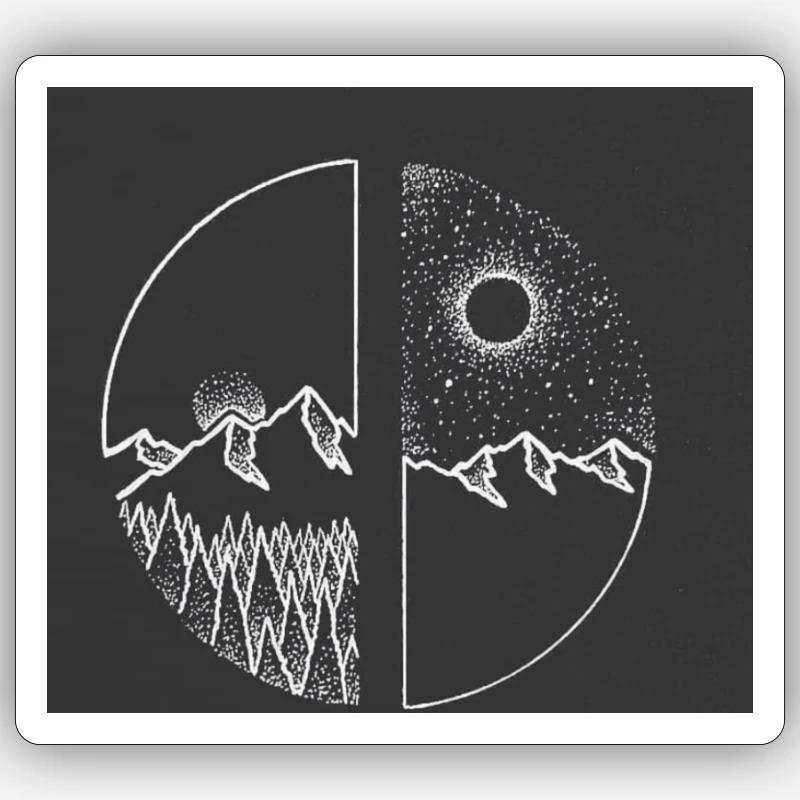 Night Day - Sticker Größe S (10 x 10 cm) - Mattweiß