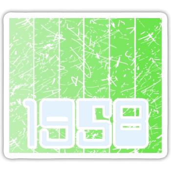 Year 1958 - Sticker size S (10 x 10 cm) - white matte - Front