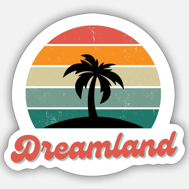 Dreamland - Sticker Größe S (10 x 10 cm) - Mattweiß