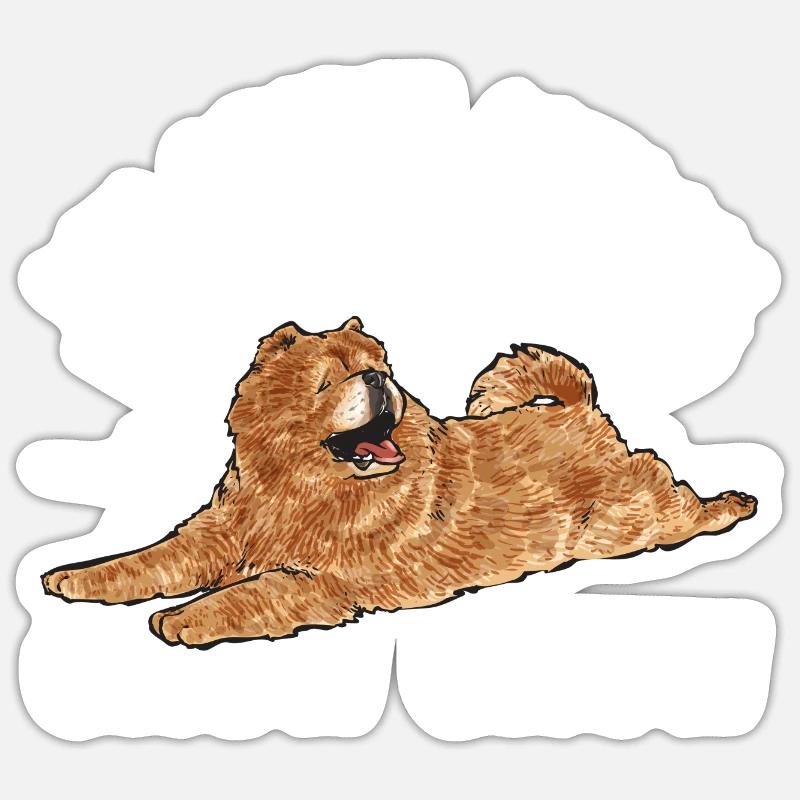 Chow Chow Dog - Sticker size S (10 x 10 cm) - white matte