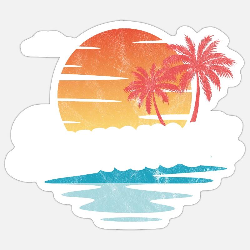 Sommer - Sticker Größe S (10 x 10 cm) - Mattweiß