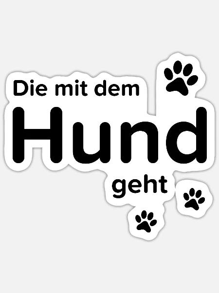 Dog Hund - Sticker Größe S (10 x 10 cm) - Mattweiß
