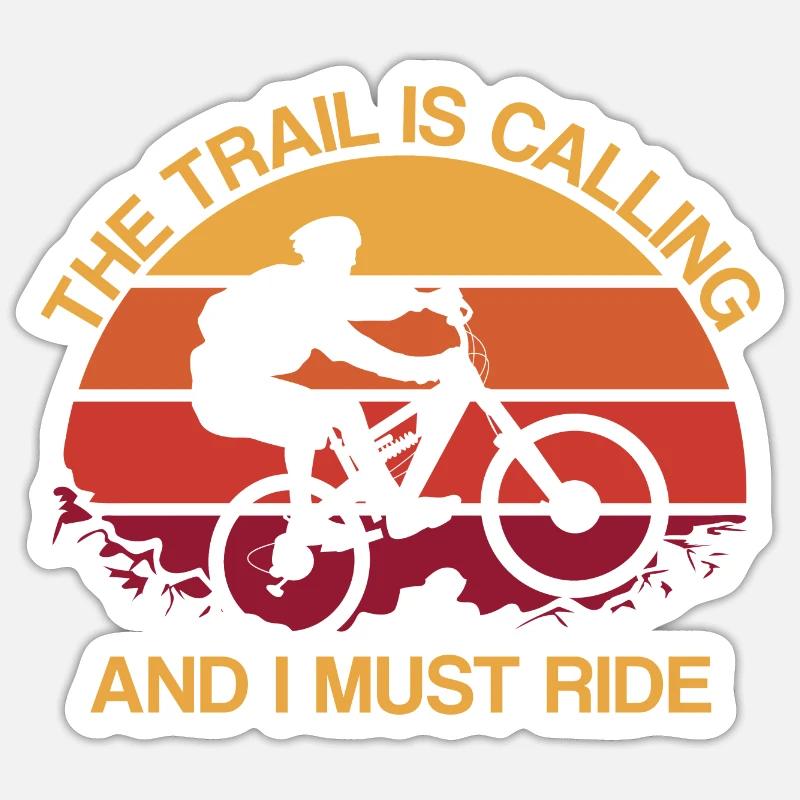 VTT Descente VTT - Sticker taille S (10 x 10 cm) - blanc mat