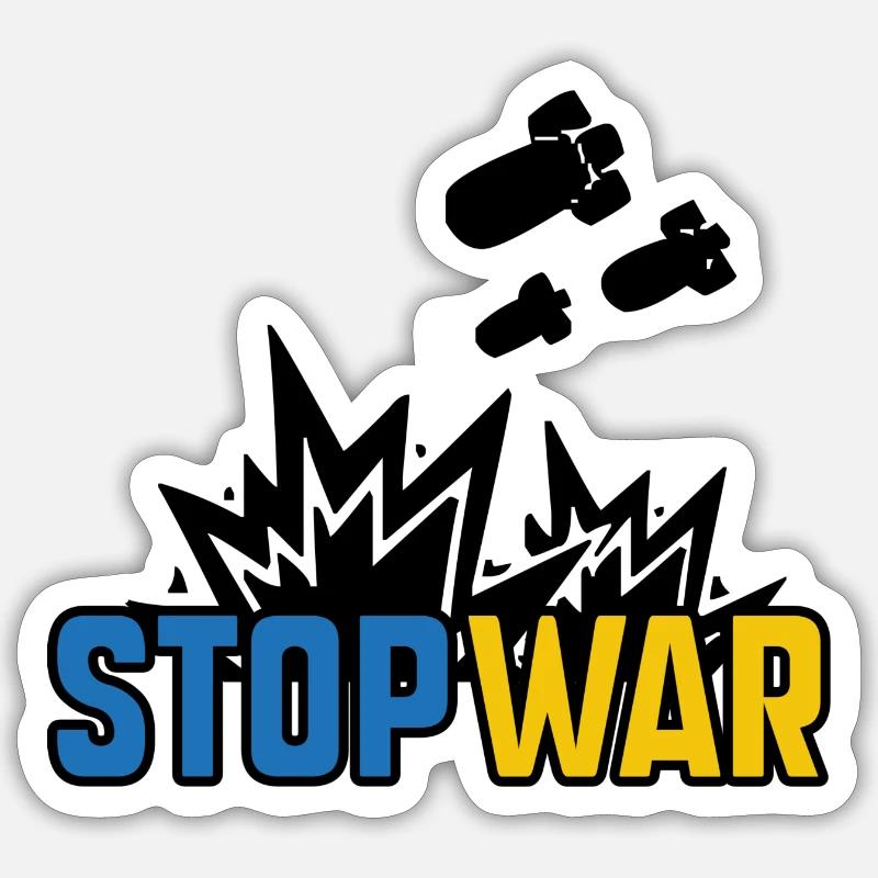 Stop War Sticker taille S (10 x 10 cm)